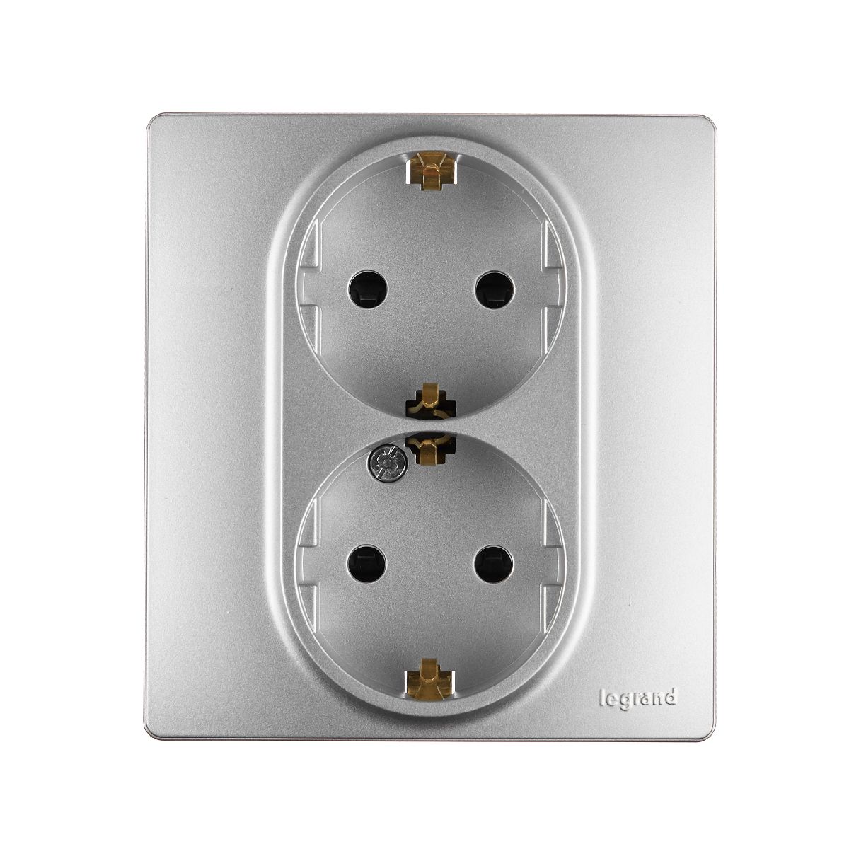 розетка двойная с/з со шторками legrand inspiria 673757