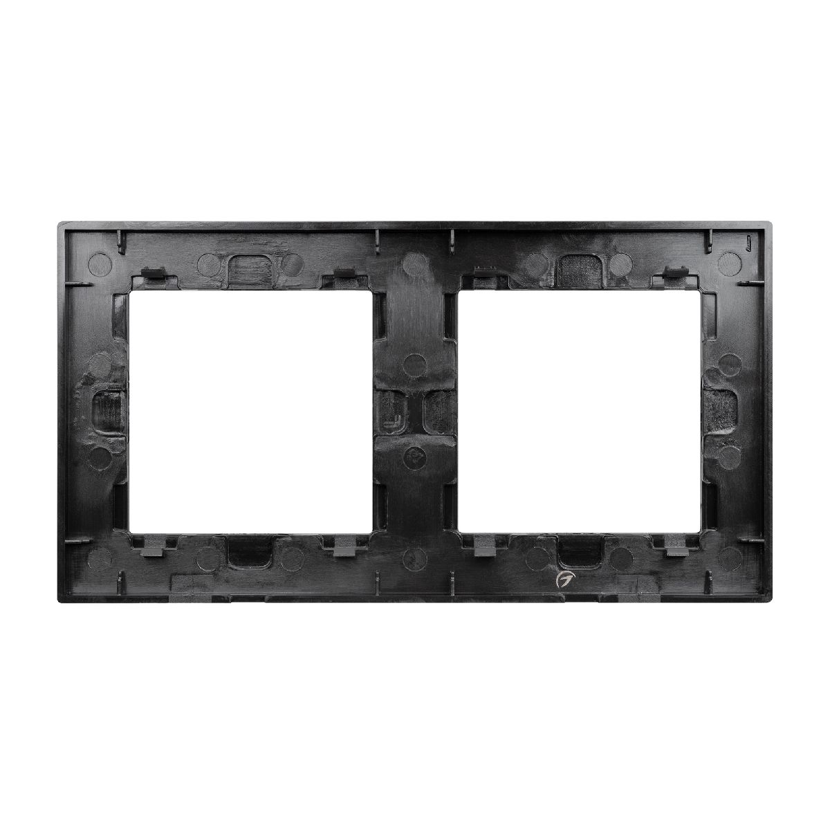 рамка двухместная arlight frm-glare-gs-2-bk 043797