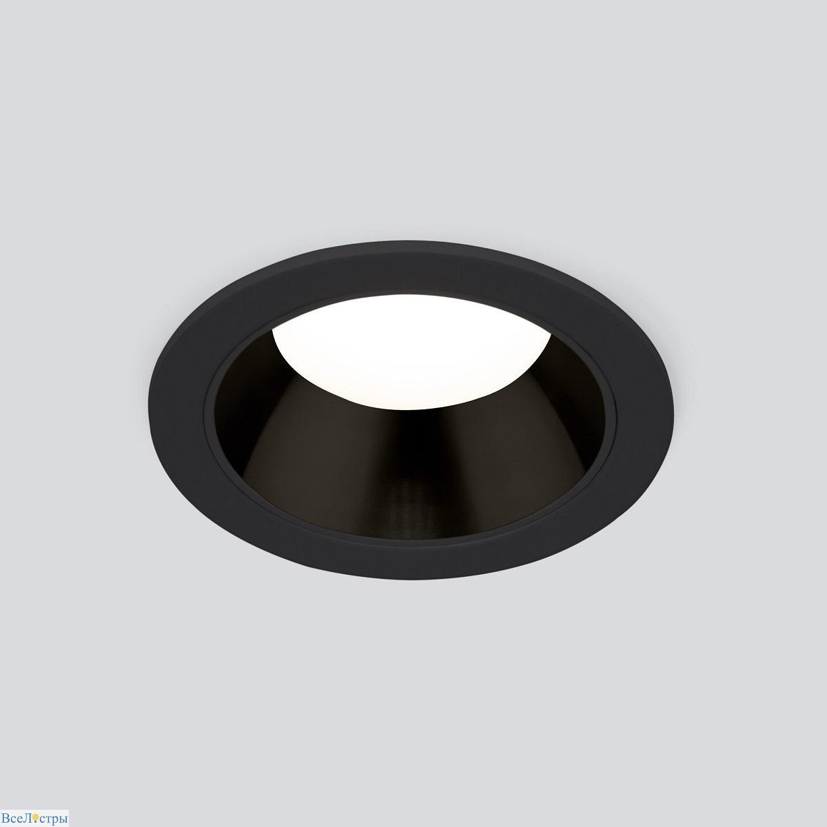 встраиваемый светодиодный светильник elektrostandard basic 25082/led 7w 4200k чёрный a062941