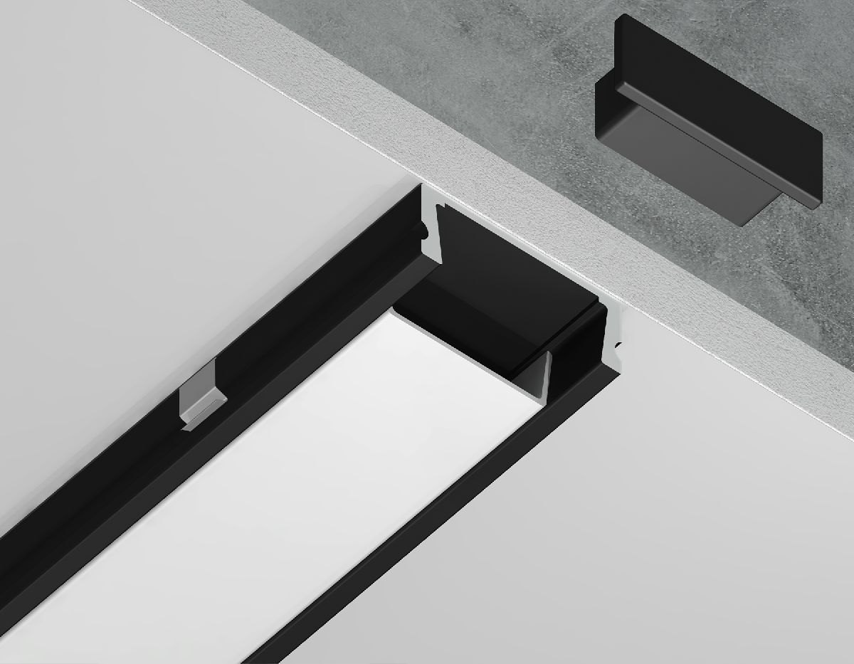 алюминиевый накладной профиль ambrella light alum profile gp1700bk