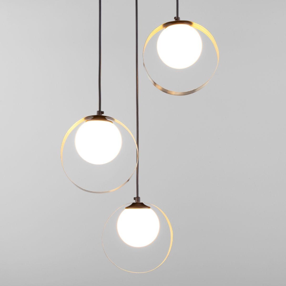 подвесной светильник eurosvet 50205/3 черный/бронза