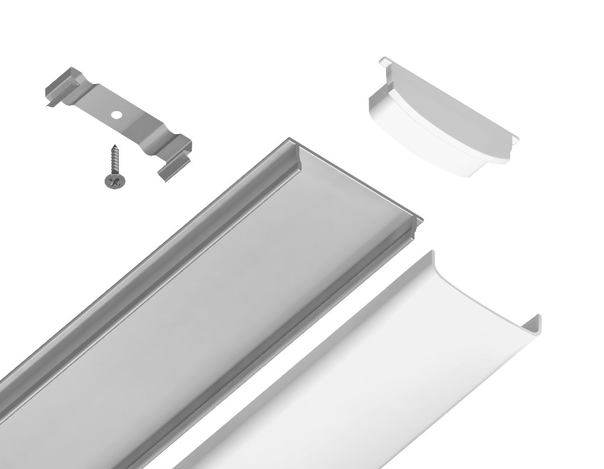 алюминиевый накладной профиль ambrella light alum profile gp1600al