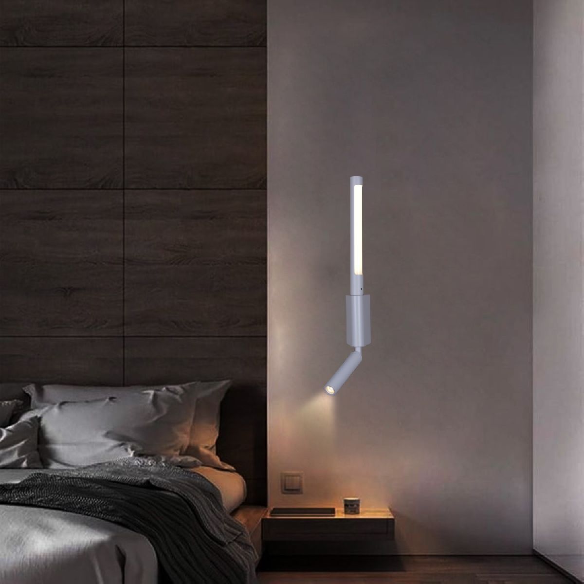 настенный светильник reluce 86209-9.2-001kt led3w+6w wt