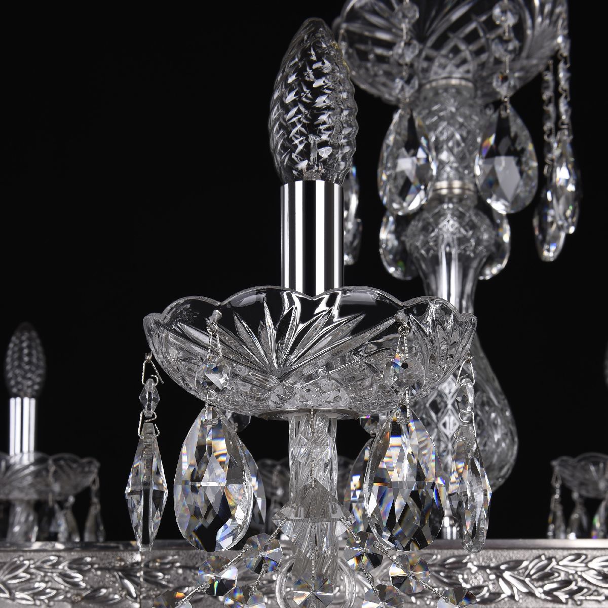 подвесная люстра bohemia ivele crystal 1453/18/195/1500 ni