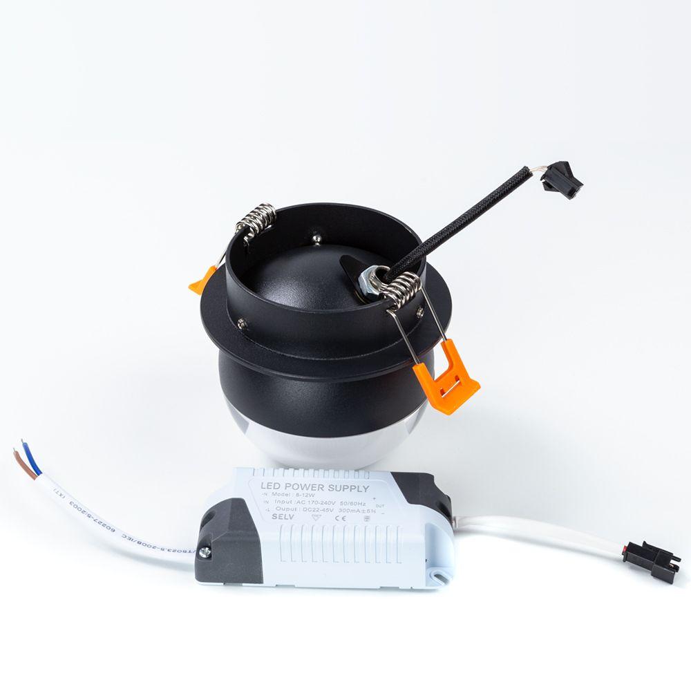 встраиваемый светодиодный спот arte lamp deneb a7249pl-1bk