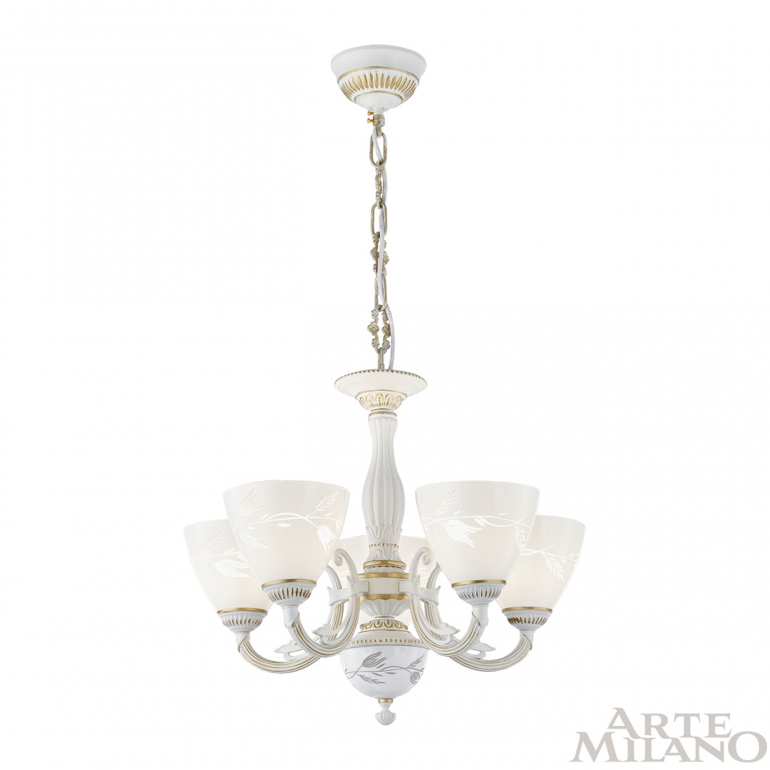 подвесная люстра arte milano 343659/5 wt+g