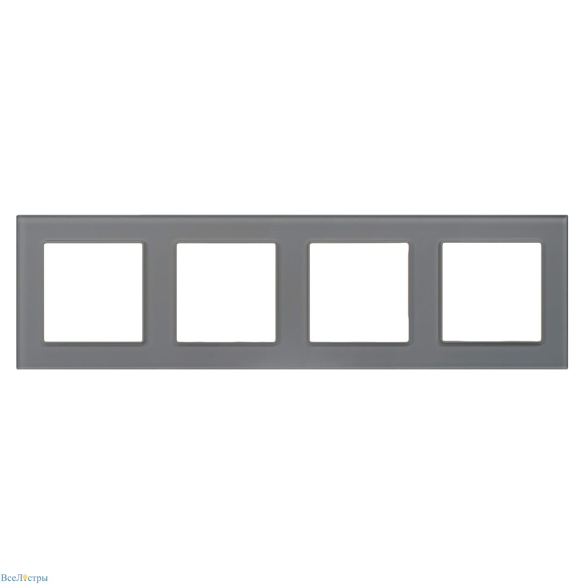 рамка на 4 поста arlight frm-glare-gs-4-gr 043804