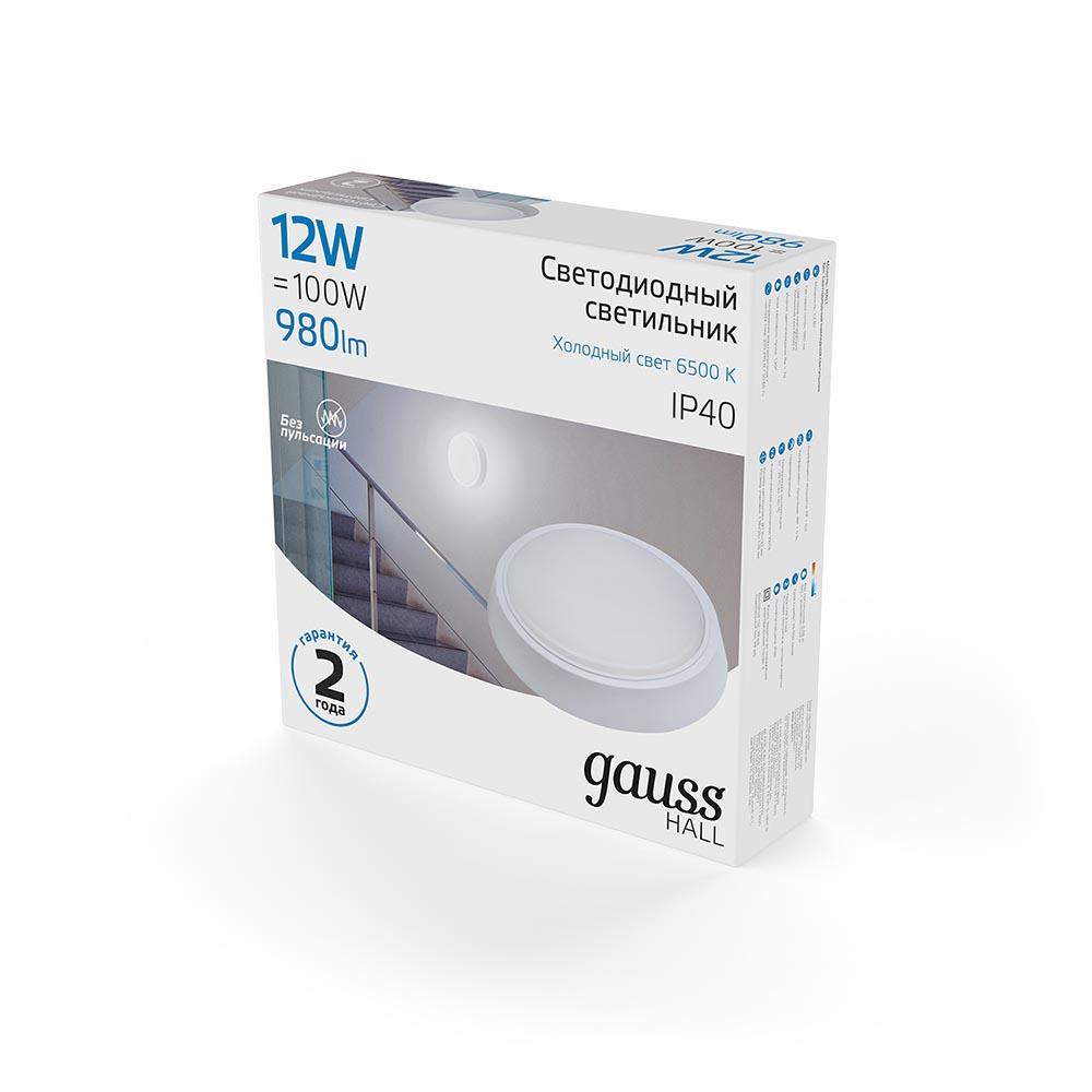 настенно-потолочный светодиодный светильник gauss hall 193411312