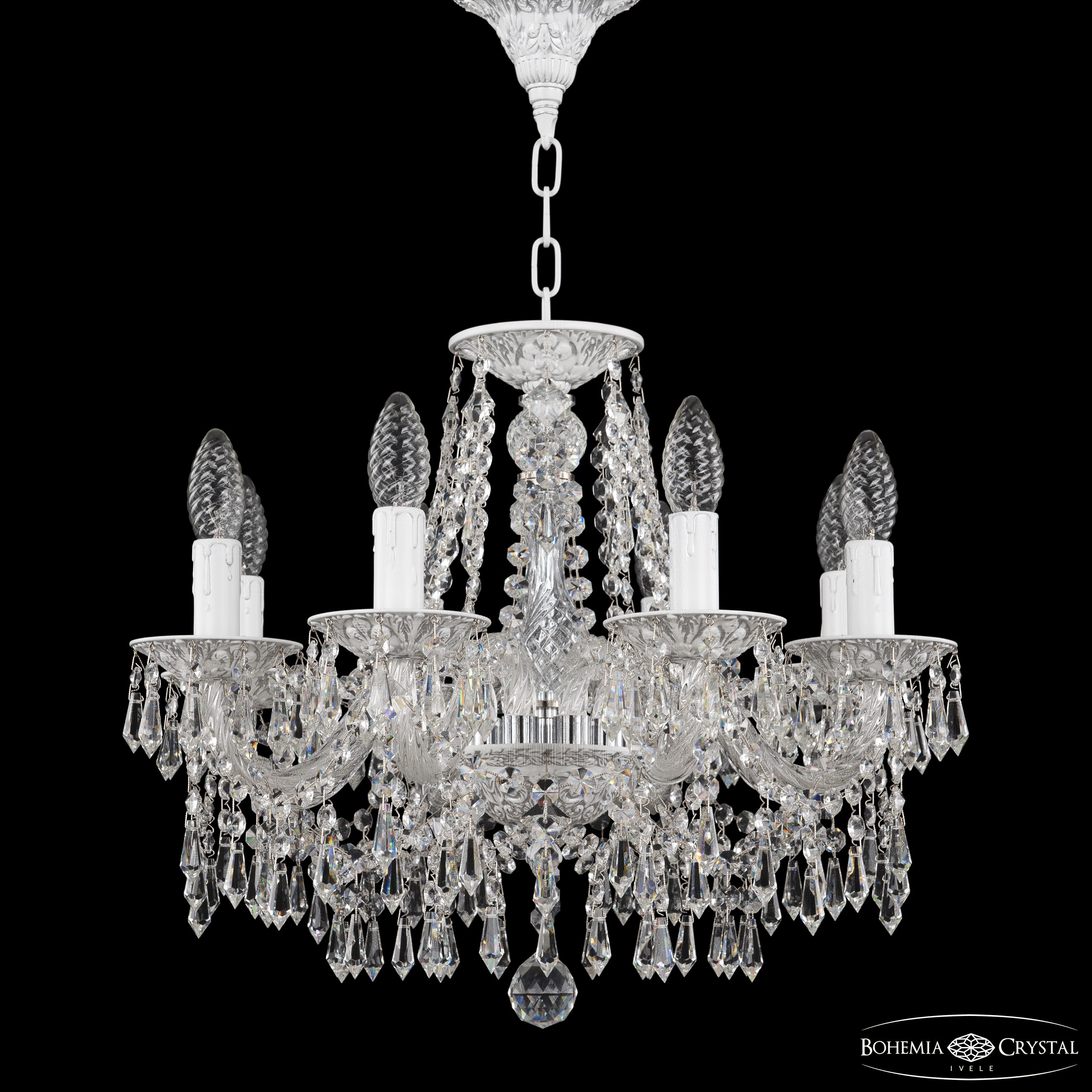 подвесная люстра bohemia ivele crystal al16303/8/160 wmn