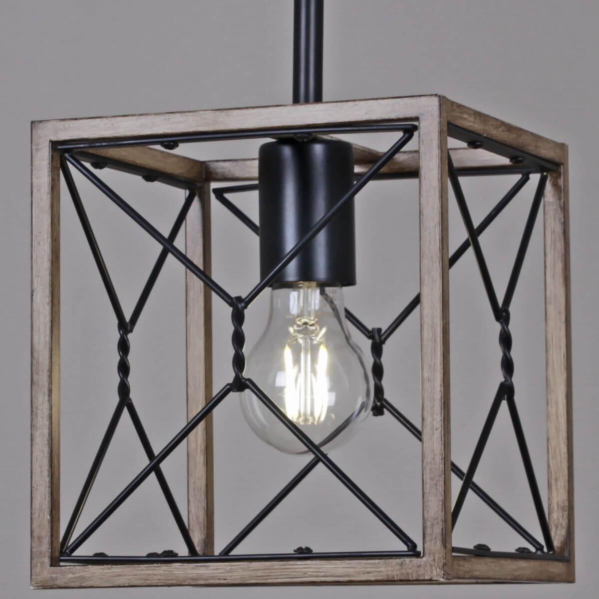подвесной светильник illumico il1008-1p-05 bk wood