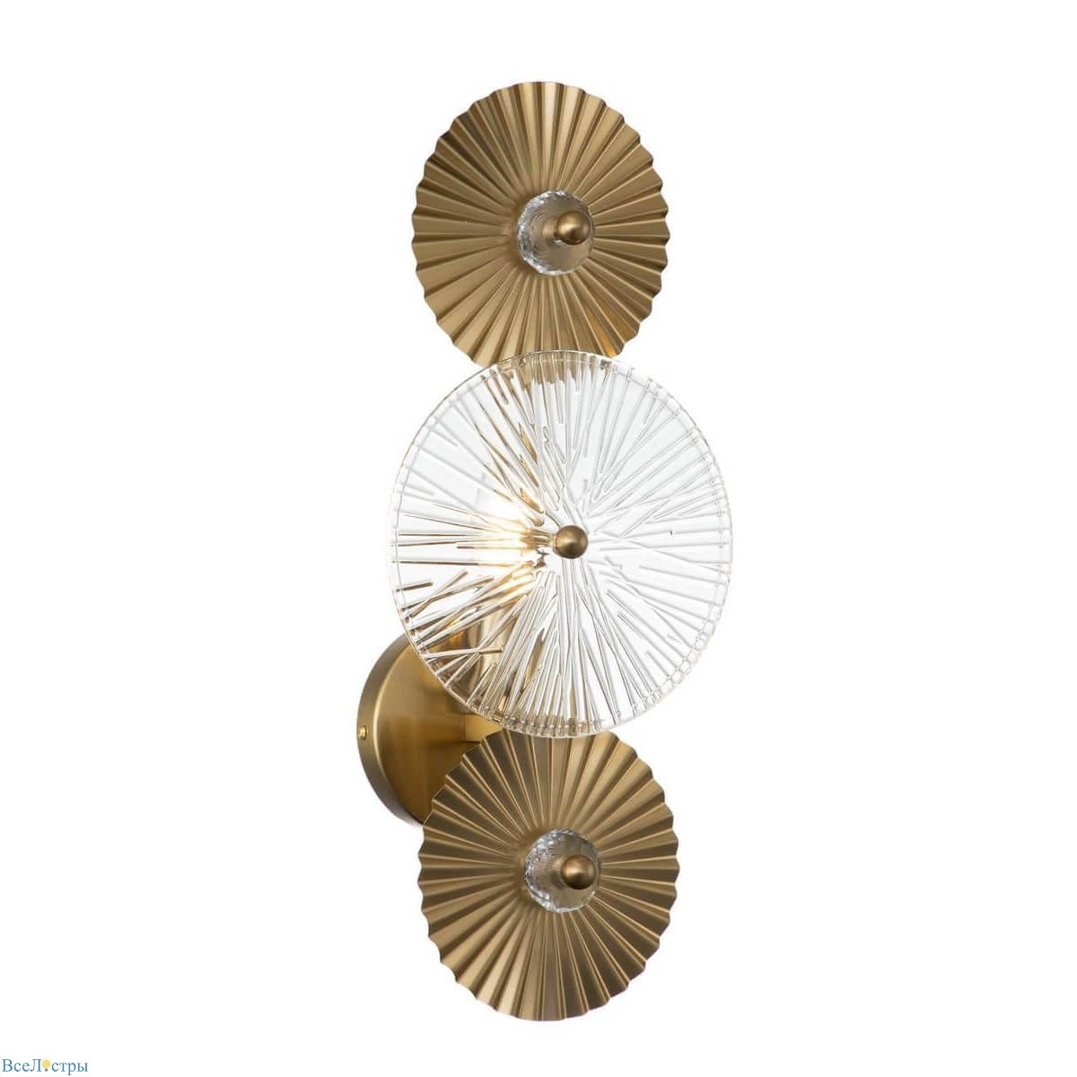 бра indigo miele 12021/a/1w brass v000022
