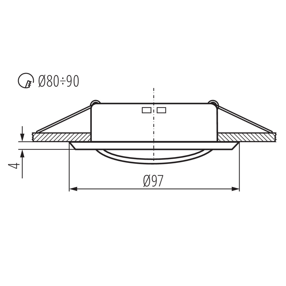 кольцо точечного светильника kanlux argus 37162
