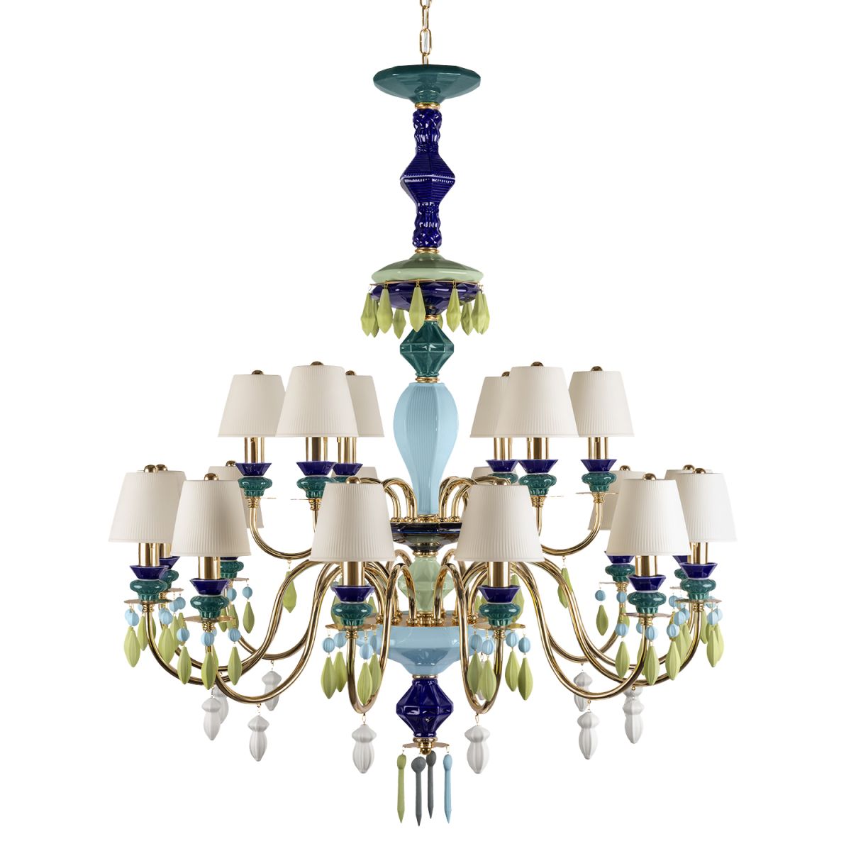 подвесная люстра loft it grace 10203/12+6 green