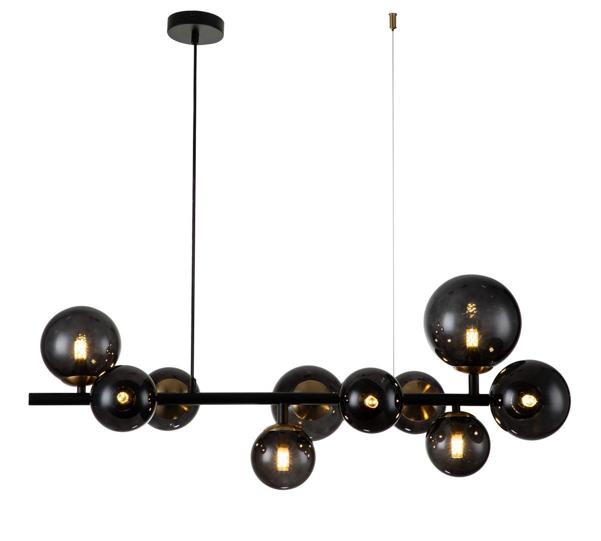 подвесная люстра indigo molecola 11018/10p black v000196