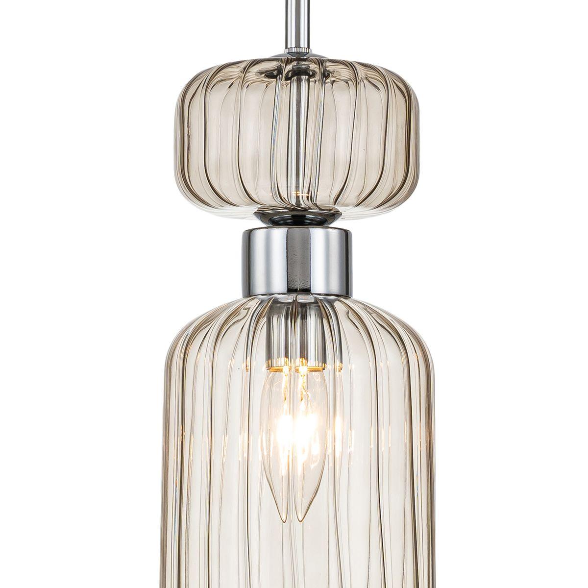 подвесной светильник escada gloss 1141/1s chrome/beige