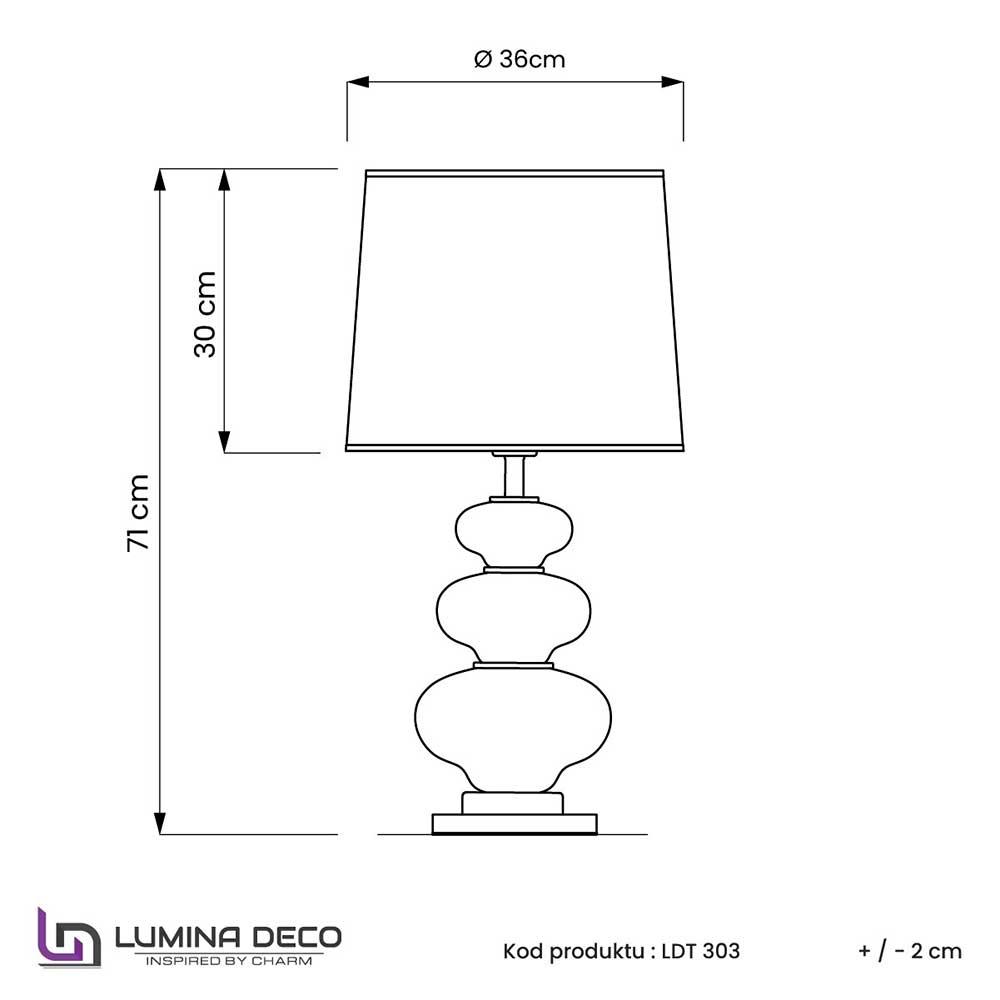 настольная лампа lumina deco briston ldt 303 pr+wt