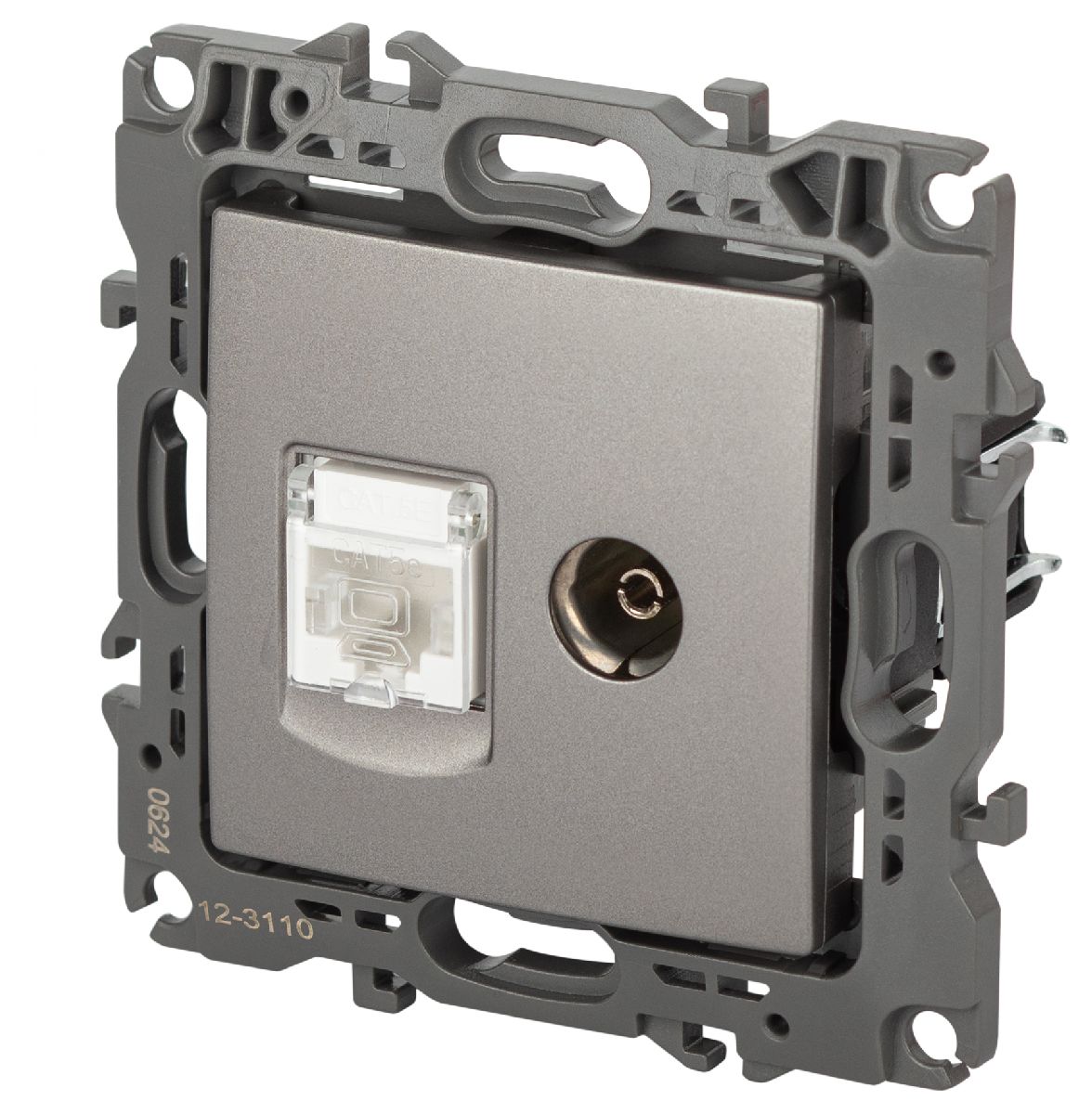 розетка комбинированная rj45+tv эра 12-3110-16 б0065646