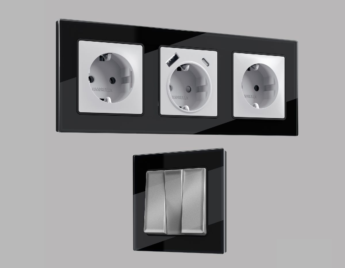 рамка четырехместная ambrella volt platos af380804