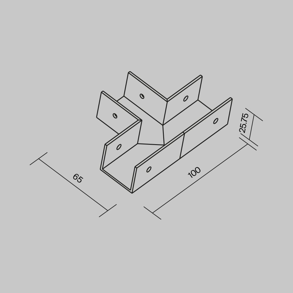 коннектор t-образный для профиля maytoni o-tr001-tc-w