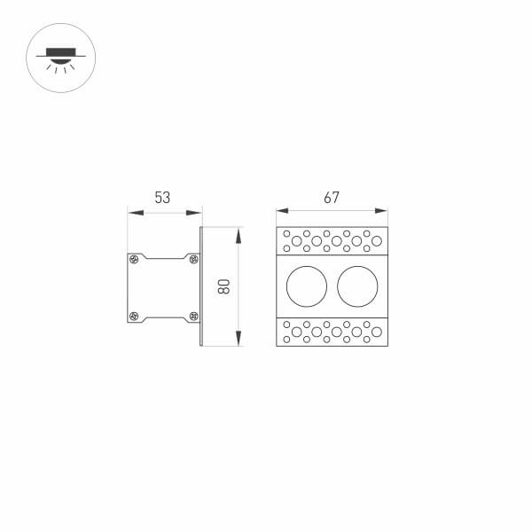 встраиваемый светодиодный светильник arlight ms-orient-built-trimless-tc-s38x67-5w day3000 031923
