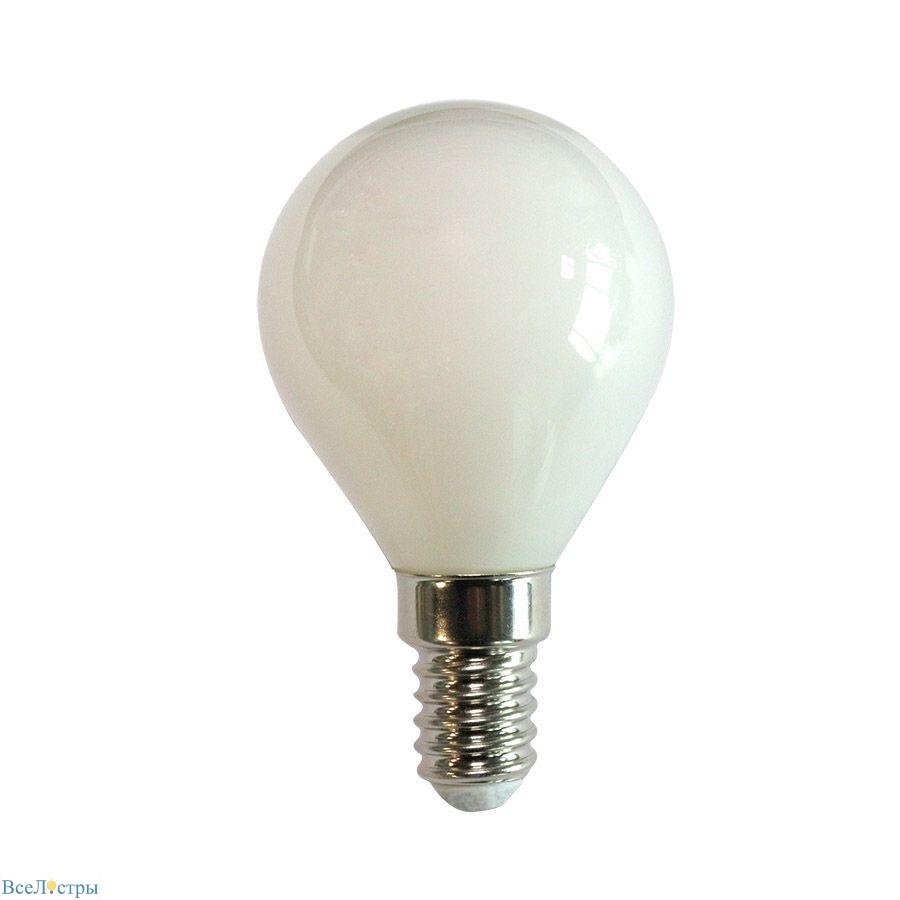 лампа светодиодная филаментная volpe e14 6w 4000k матовая led-g45-6w/4000k/e14/fr/slf ul-00008315