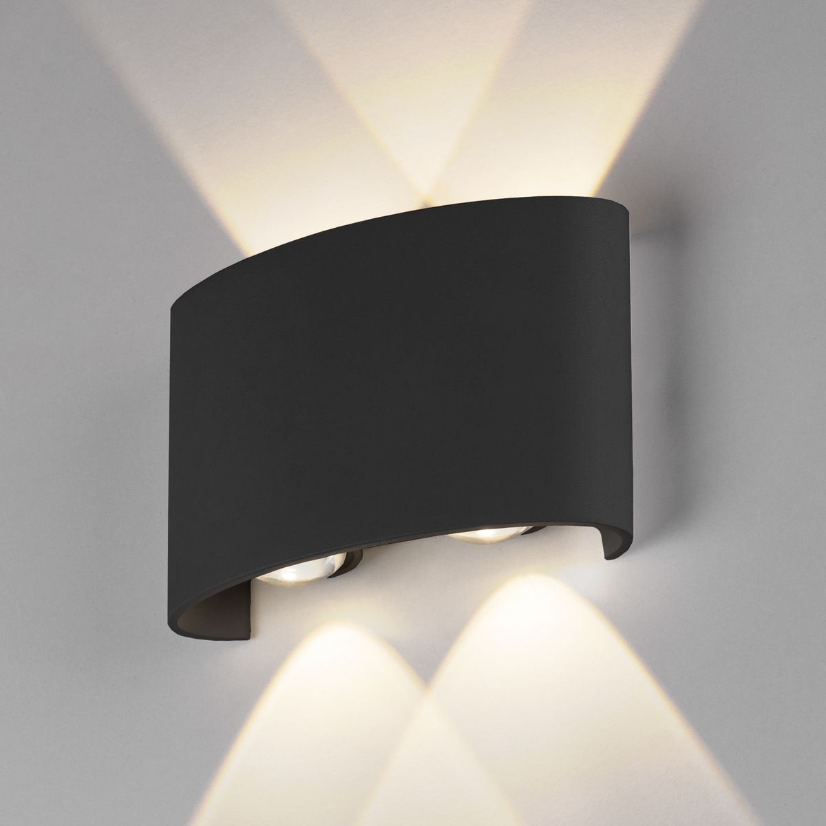 настенный светильник elektrostandard 1555 techno led twinky double черный