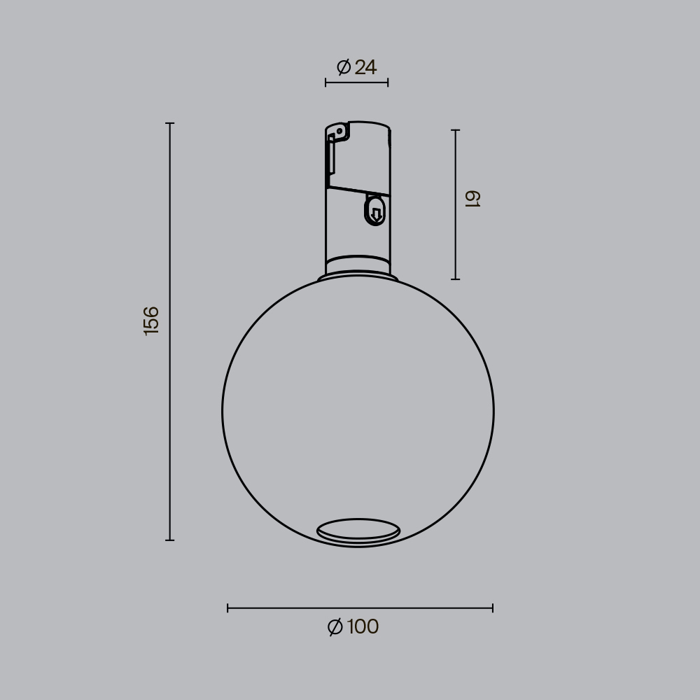 трековый магнитный светильник maytoni bubble tr205-1-3w3k-b