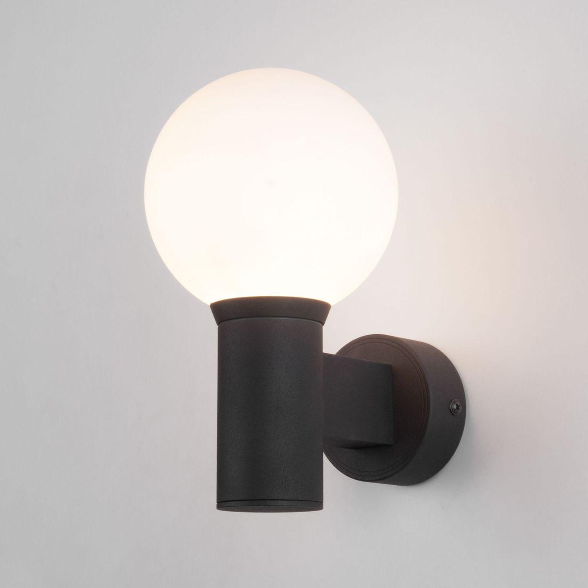уличный настенный светильник elektrostandard sfera 35126/d черный 4690389186080