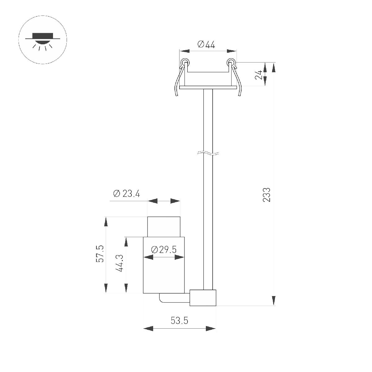 встраиваемый спот arlight art-nemo-built-zoom-l205-r29.5-2w warm3000 049779