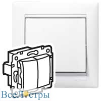 выключатель двухклавишный legrand valena classic 694265