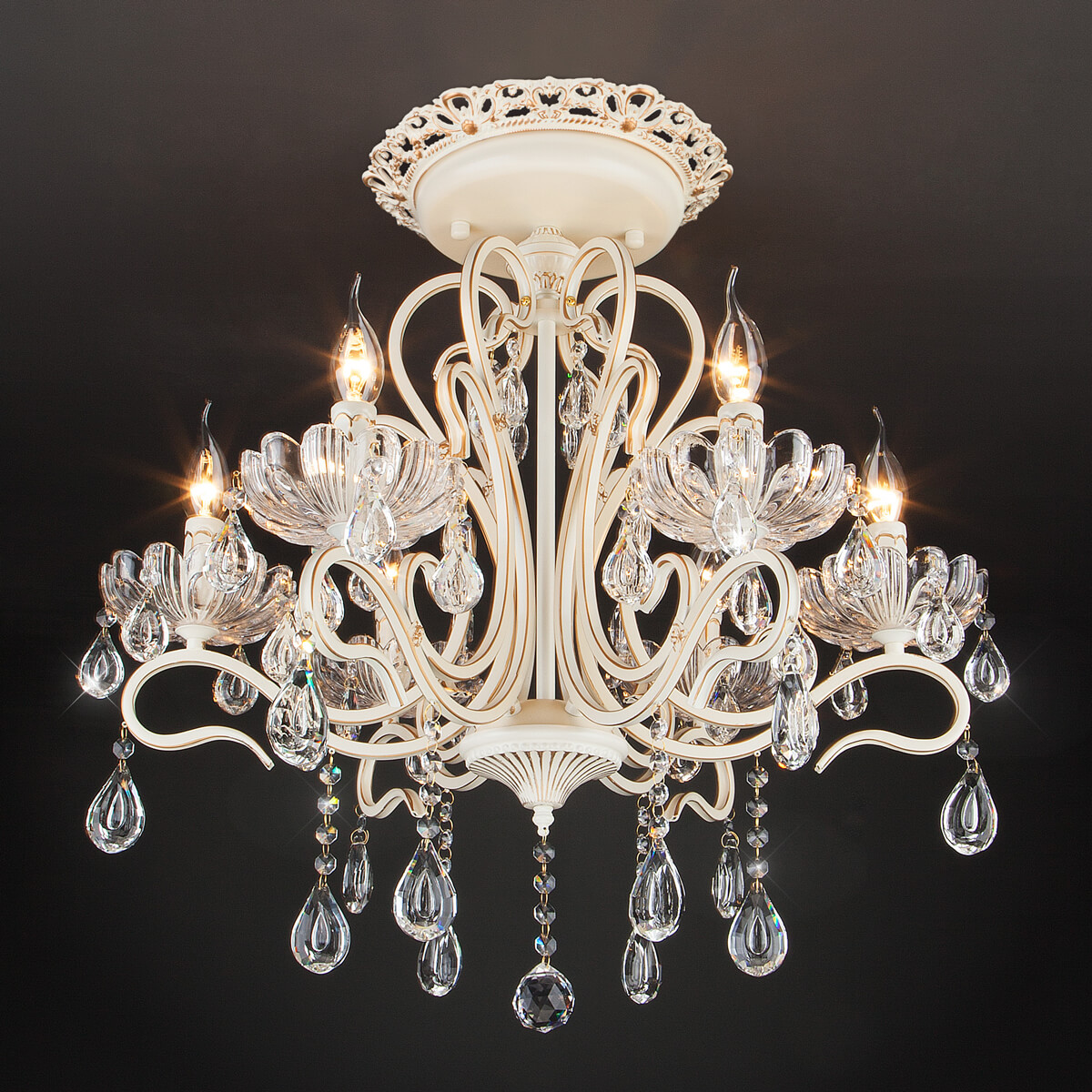 потолочная люстра eurosvet 12205/6 белый strotskis