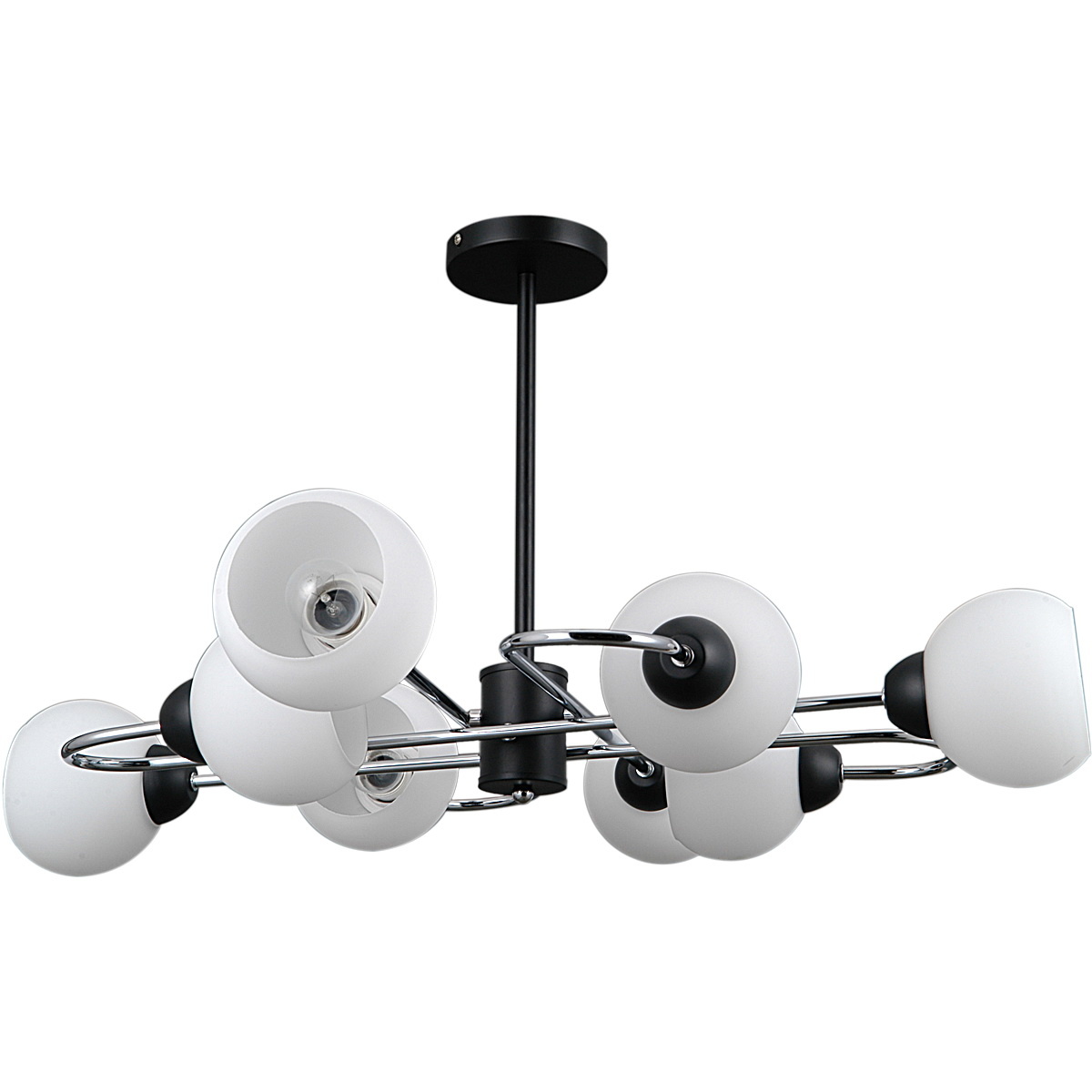 люстра на штанге illumico il0451-8pcsq-79 bk