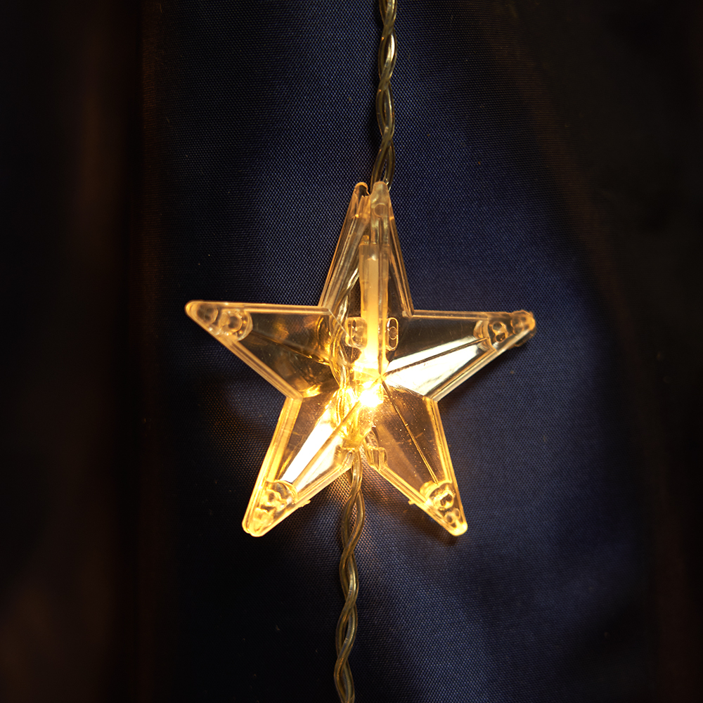 светодиодная гирлянда занавес звездочки feron cl25 48607