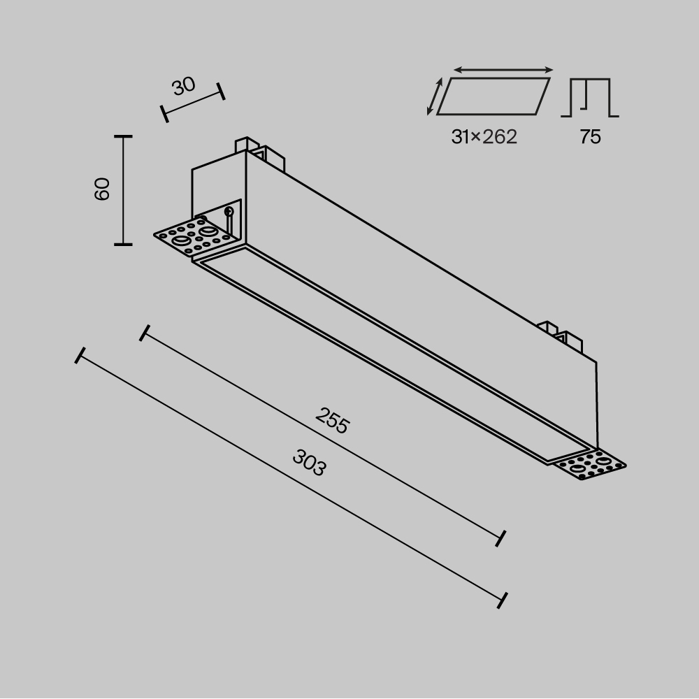 встраиваемый светильник maytoni basis dl066-20w3-6k-trs-w