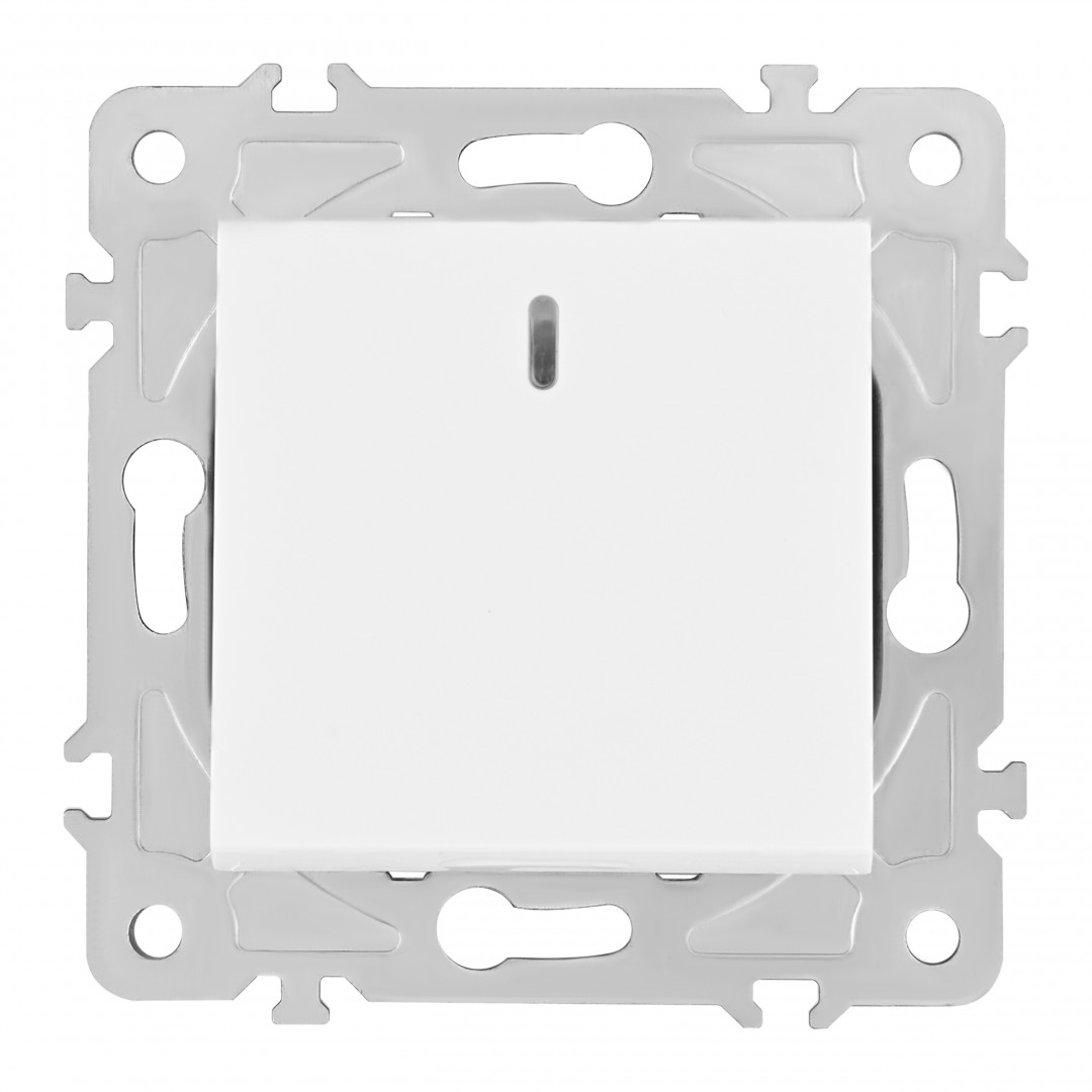 выключатель одноклавишный проходной arte milano 203.33-1.white