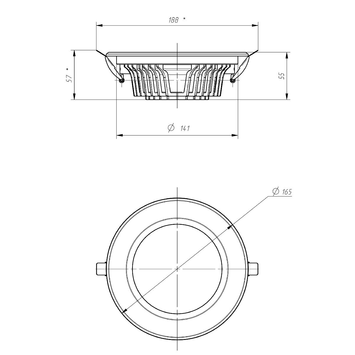 встраиваемый светильник эра sdl-10-90-40k-w20 б0049706