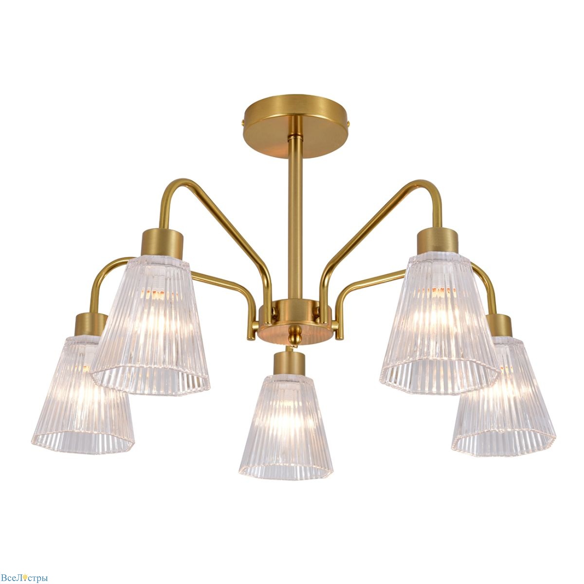 люстра на штанге escada berzelia 150001/5r copper es0000028