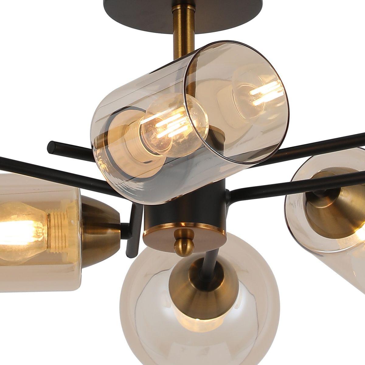 потолочная люстра illumico il8243-6cou-79 bk gd