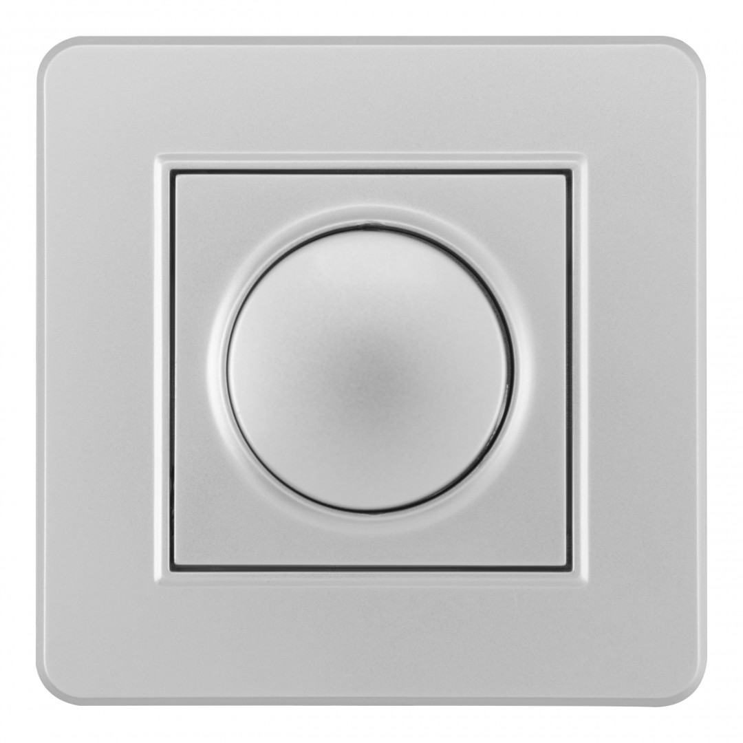 диммер с рамкой arte milano set16-1-48-1 silver