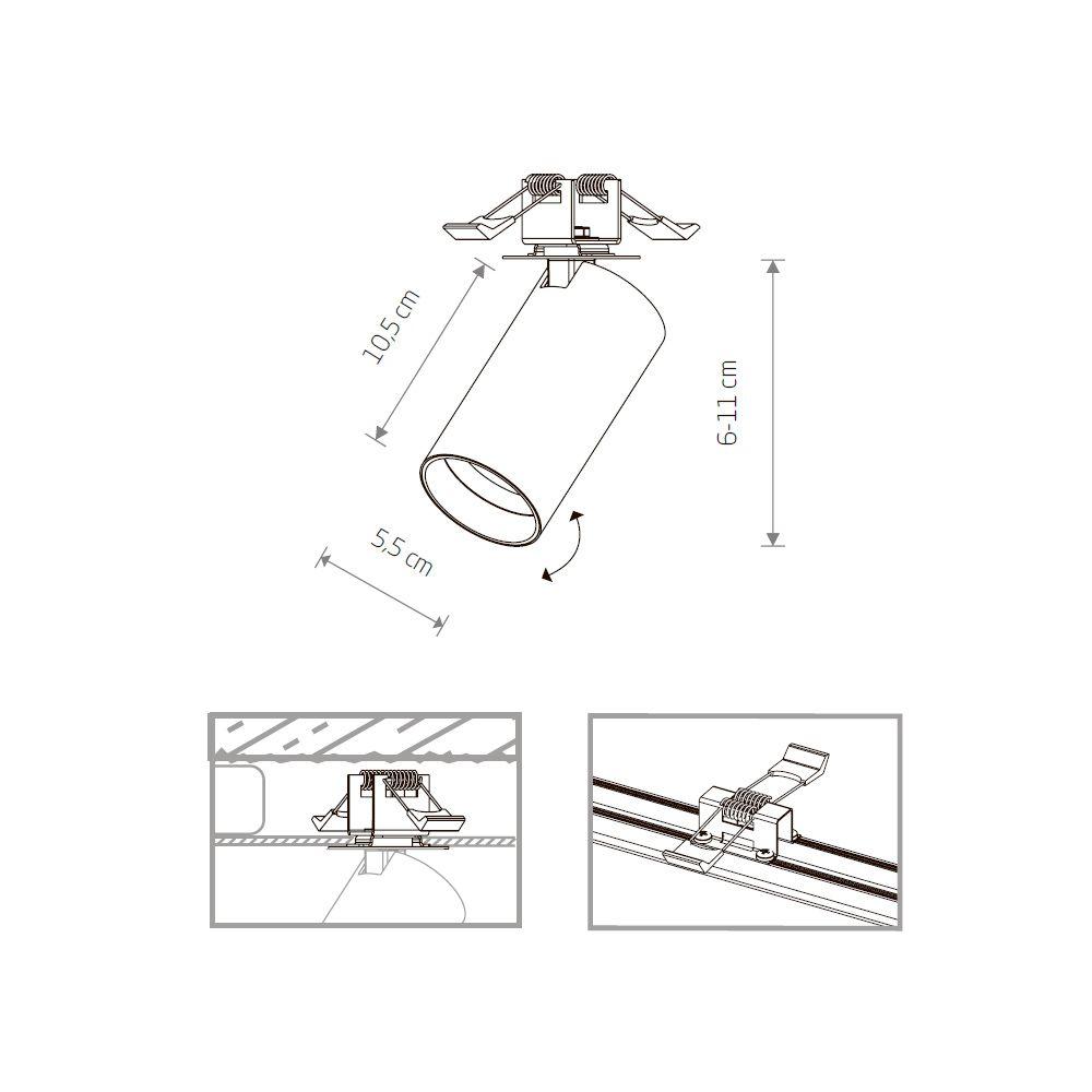 встраиваемый спот nowodvorski mono surface 7683