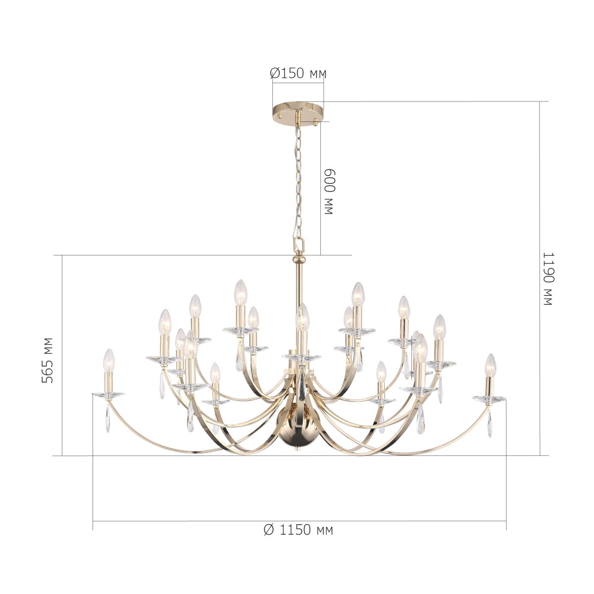 подвесная люстра st luce элеганс sl1405.203.18