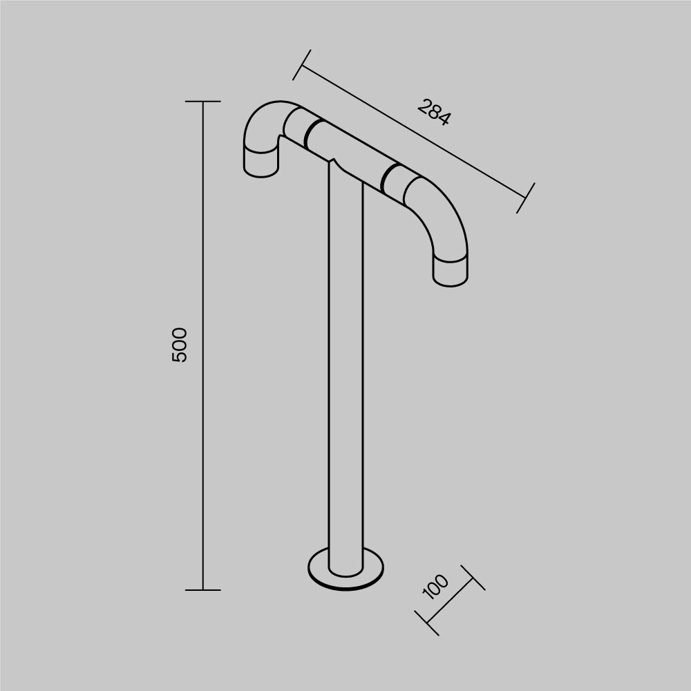 ландшафтный светильник maytoni sleek o477fl-l4gf3k