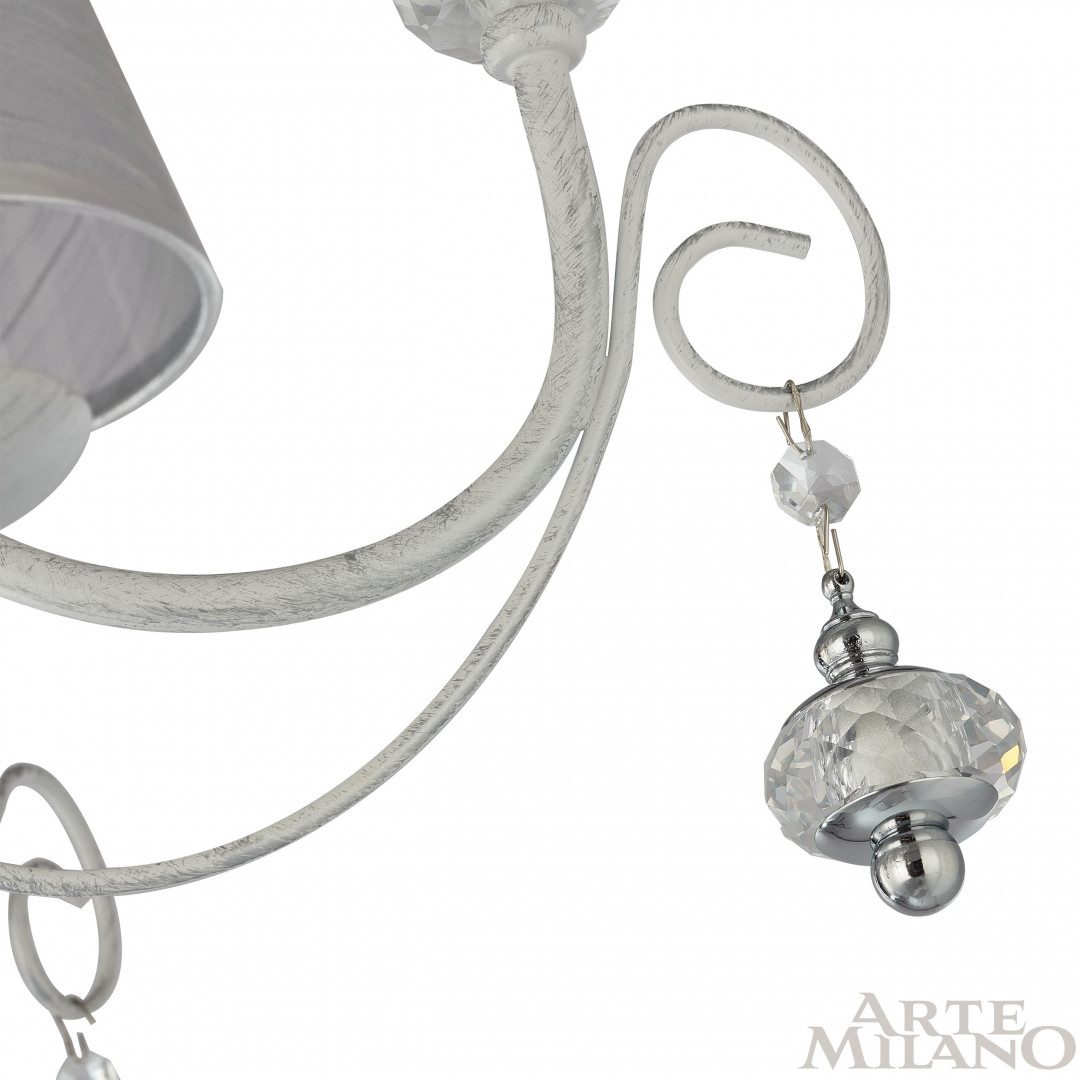 подвесная люстра arte milano 347620/6 wt+sl