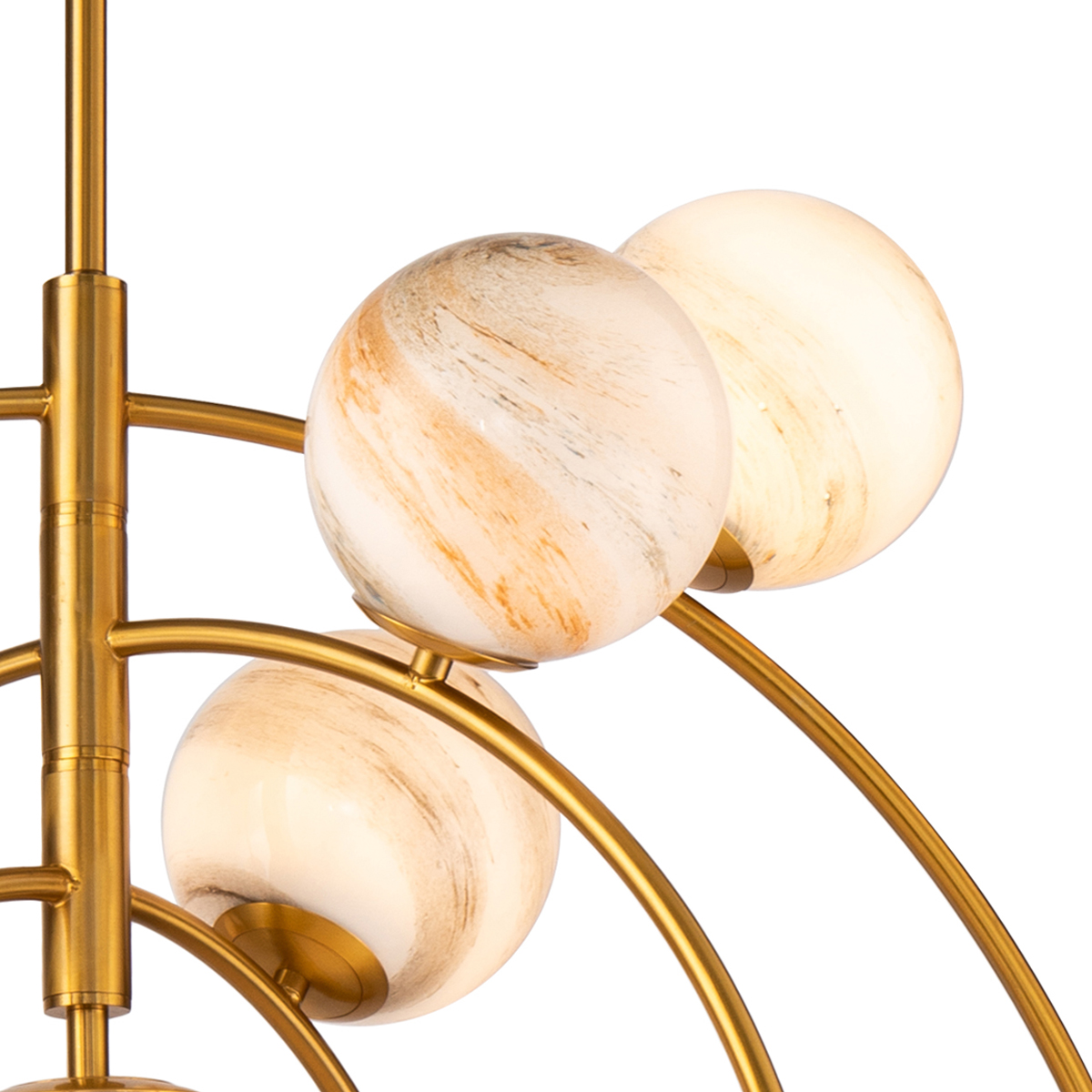 люстра на штанге delight collection planet kg1122p-13 brass