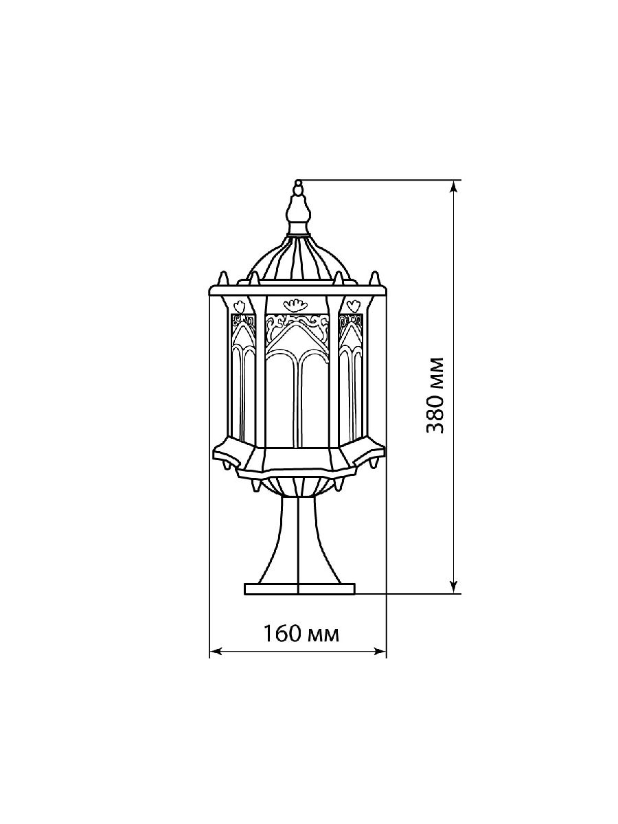 ландшафтный светильник tdm electric ампир sq0330-0088