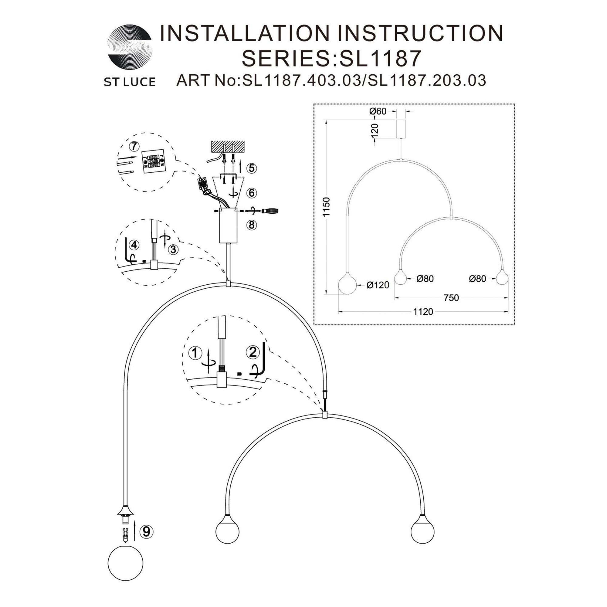 подвесной светильник st luce vive sl1187.403.03