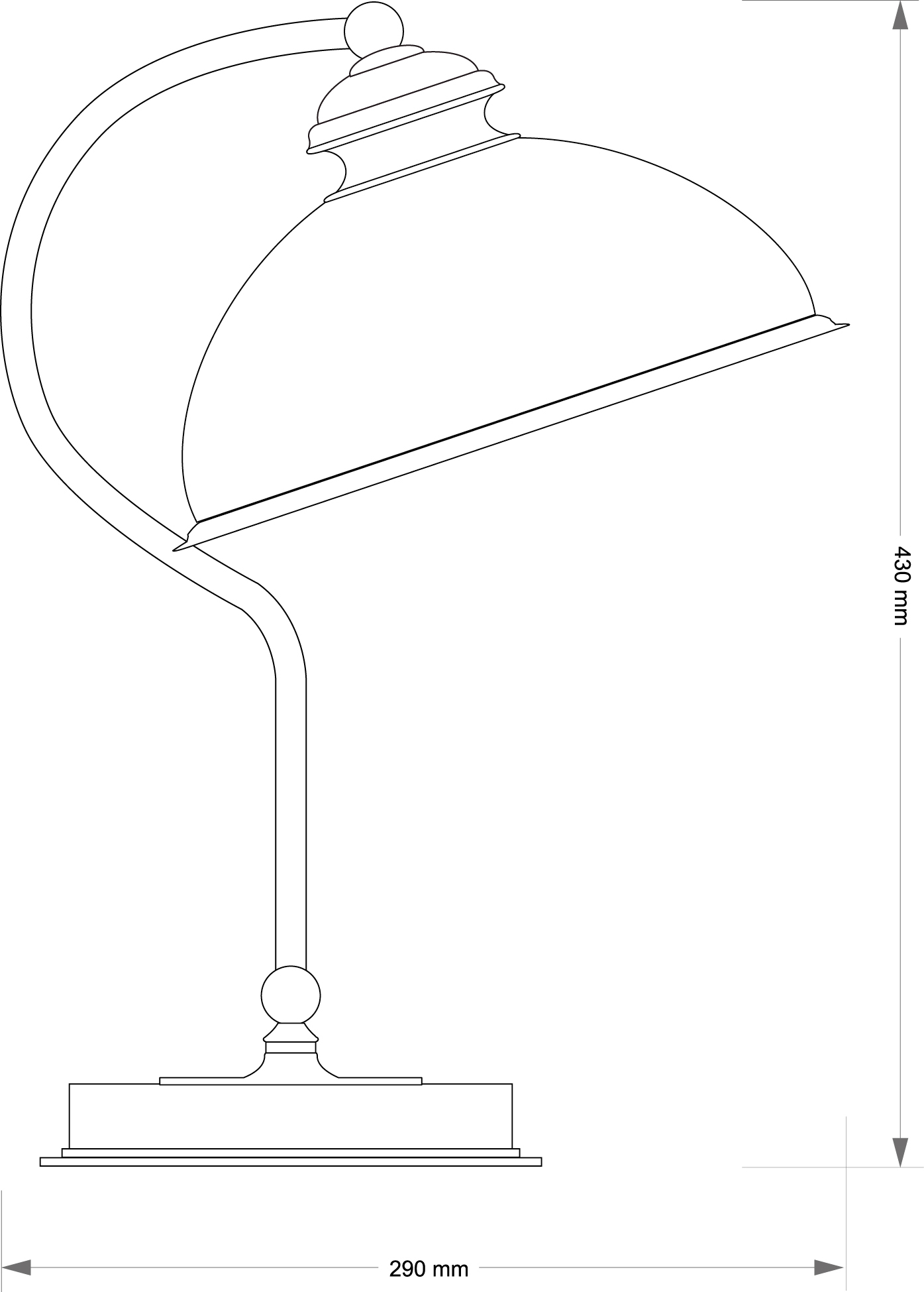 настольная лампа kutek lido lid-lg-1(p)gr