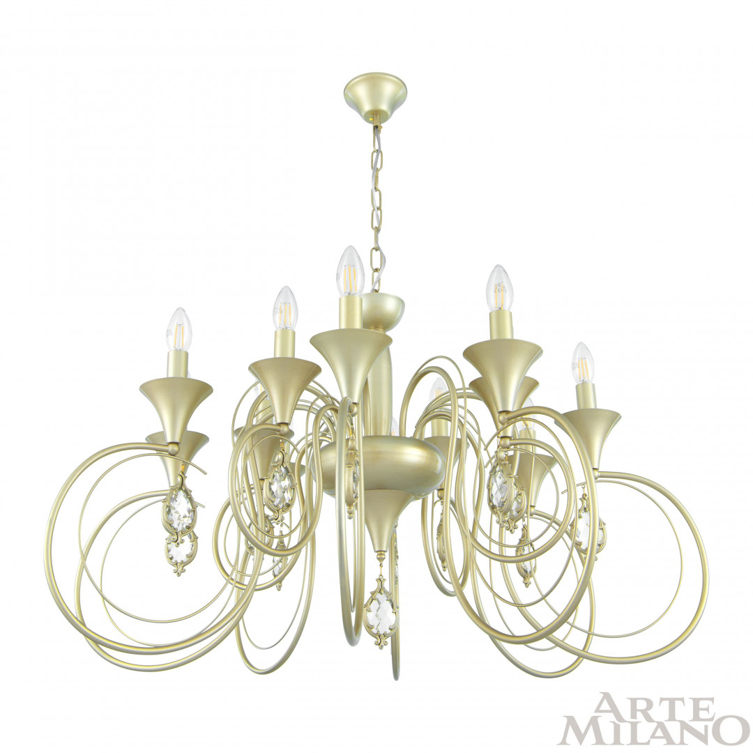 подвесная люстра arte milano 349920/8-4 cg