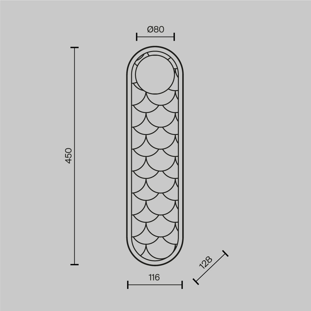 настенный светильник maytoni perlamour mod473wl-l25bsk