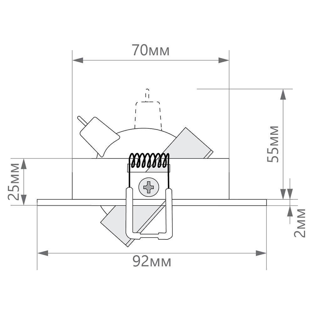 встраиваемый светильник feron dl2801 32638